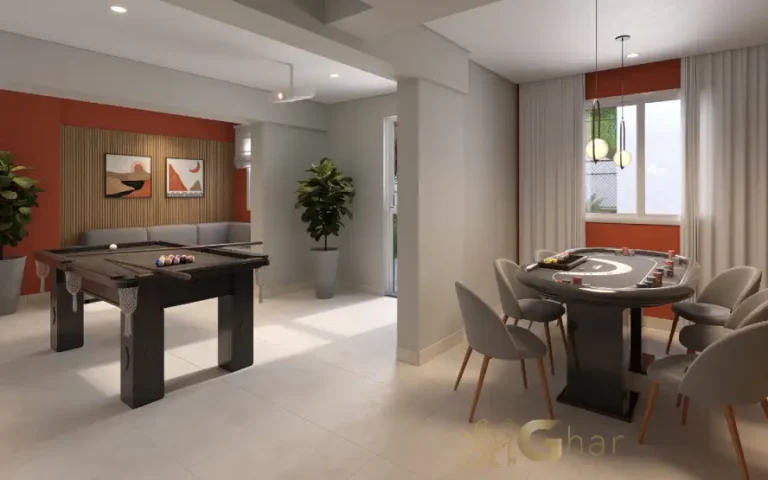 Sport bar do condomínio Dez Butantã com ambiente moderno para convivência