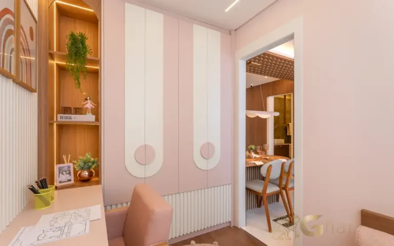 Quarto infantil decorado do apartamento Dez Limão em São Paulo