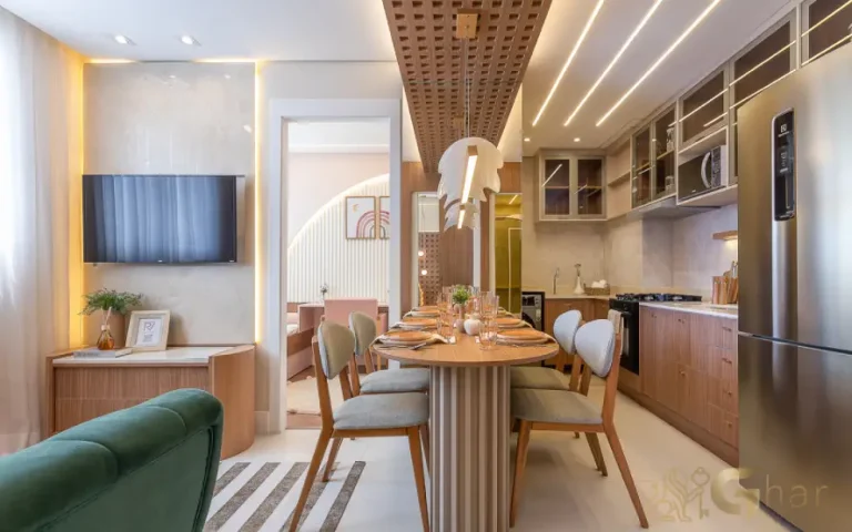 Sala de jantar do apartamento decorado Dez Limão no bairro do Limão São Paulo