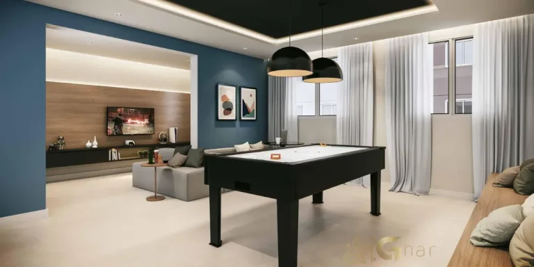 Salão de jogos do condomínio Dez Limão no bairro do Limão em São Paulo