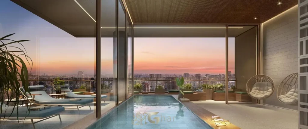 Spa com jacuzzi no rooftop do Evolve Vila Mariana