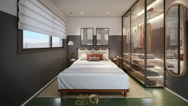 Quarto do apartamento decorado de 37 m² no Flow by Gafisa na Consolação