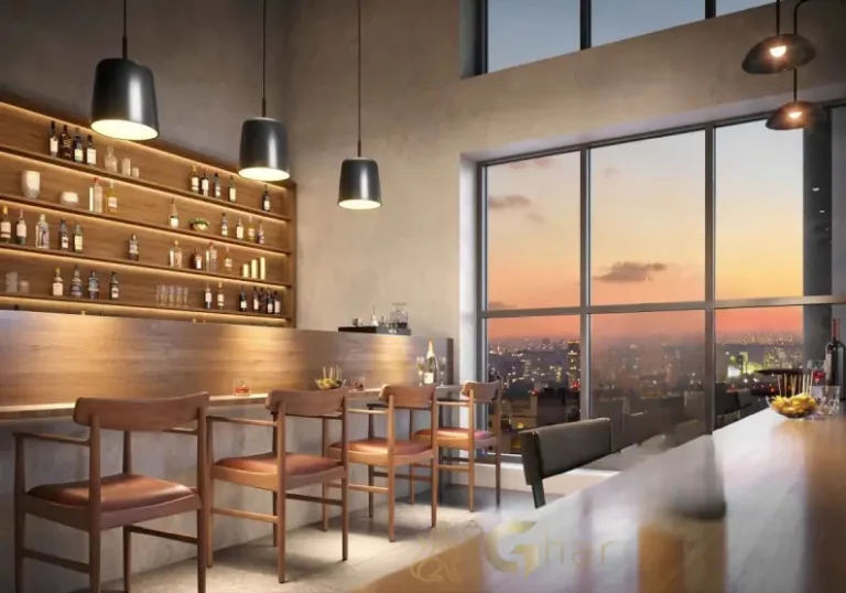 Bar do rooftop no condomínio Flow by Gafisa na Consolação