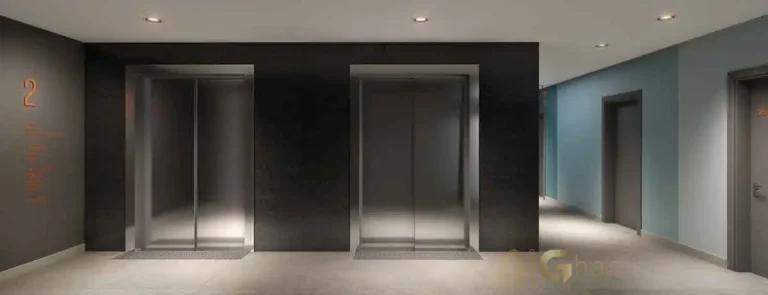 Hall dos elevadores do Flow by Gafisa na Consolação em São Paulo