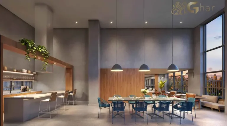 Salão gourmet sky do condomínio Flow by Gafisa em São Paulo