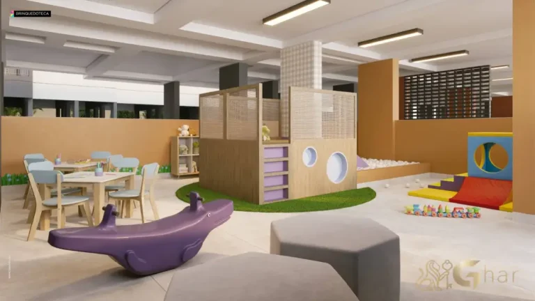 Brinquedoteca do Galleria Santa Marina com espaço infantil no condomínio da Água Branca