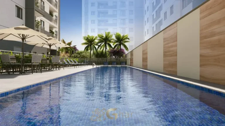 Piscina adulto e infantil do Galleria Santa Marina em condomínio com lazer completo na Água Branca