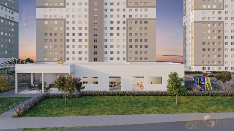 Playground do condomínio Gran Arena Itaquera com área de lazer ao ar livre