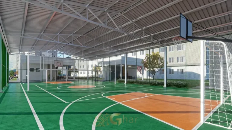 Quadra coberta do condomínio Gran Arena Itaquera para esportes e lazer