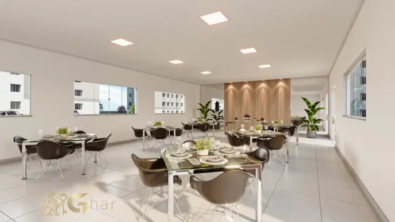 Salão de festas do condomínio Gran Arena Itaquera com espaço para eventos