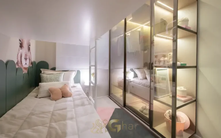 Quarto infantil do apartamento decorado do Guedala Park Premium no Jardim Guedala