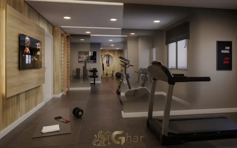 Academia fitness do Guedala Park Premium em condomínio no Jardim Guedala