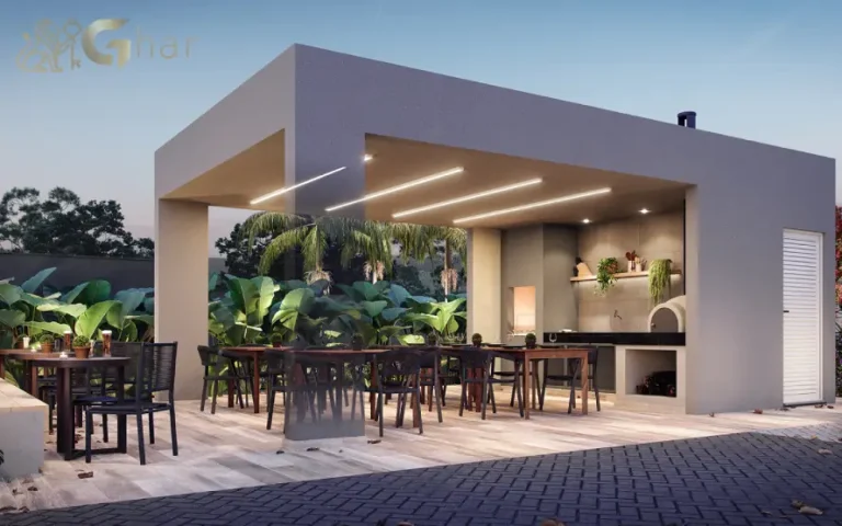 Churrasqueira do condomínio Guido Parque Nações Unidas em Santo Amaro