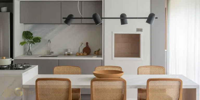 Cozinha integrada do apartamento decorado 105m² no Invert Campo Belo