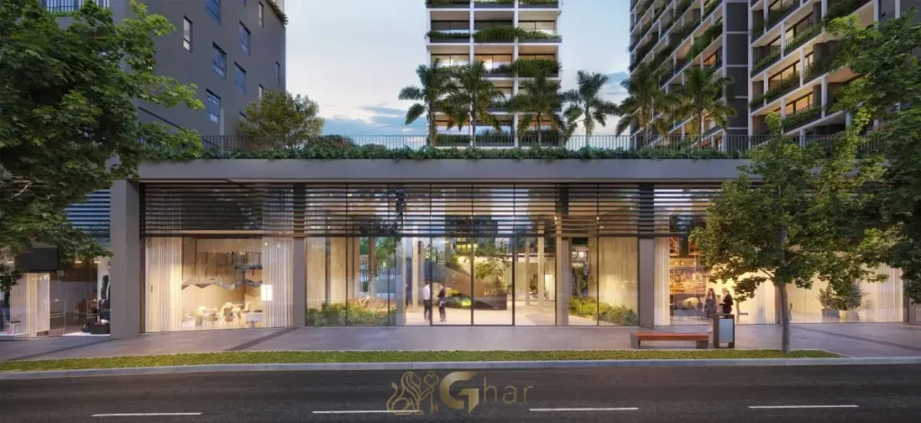 Portaria do Invert Campo Belo com controle de acesso e design contemporâneo