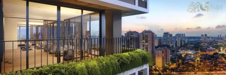 Área fitness e academia do Invert Campo Belo com vista aérea do condomínio