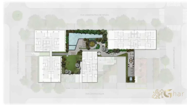 Planta de implantação do 2º pavimento do Invert Campo Belo