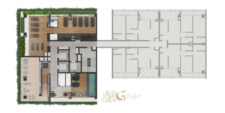 Planta de implantação do 9º pavimento do Invert Campo Belo