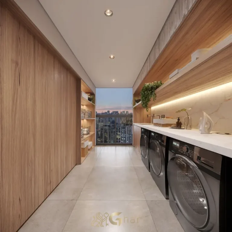 Lavanderia compartilhada do Invert Campo Belo Studios, praticidade em condomínio de studios no Campo Belo