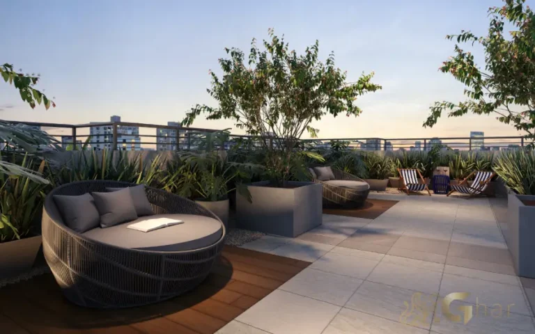 Lounge zen do condomínio Like Campo Limpo para relaxamento