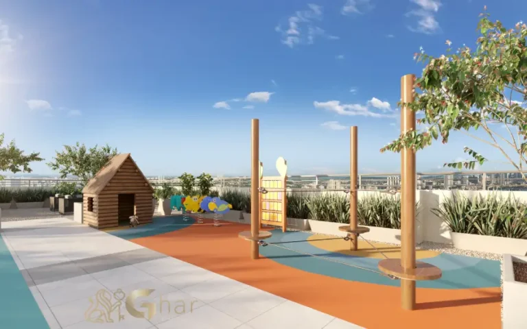 Playground infantil do condomínio Like Campo Limpo com espaço ao ar livre