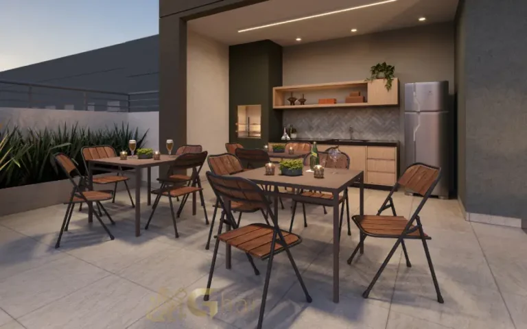 Espaço gourmet na cobertura do Lyne Campo Limpo em São Paulo