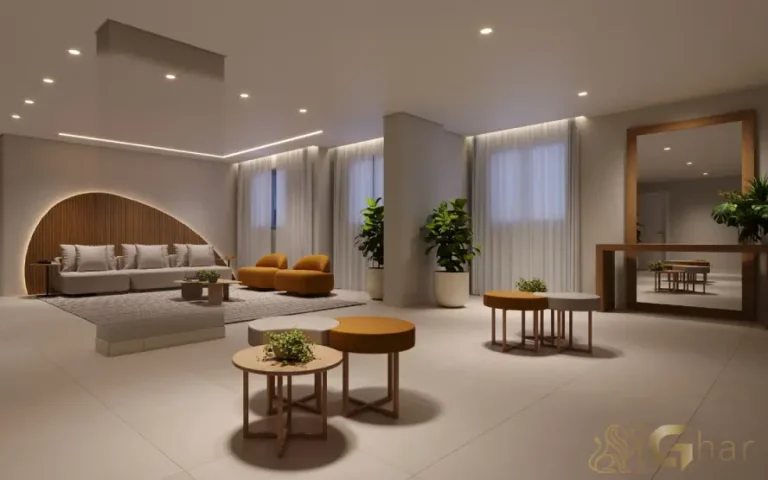 Lobby do condomínio Lyne Campo Limpo no Campo Limpo SP