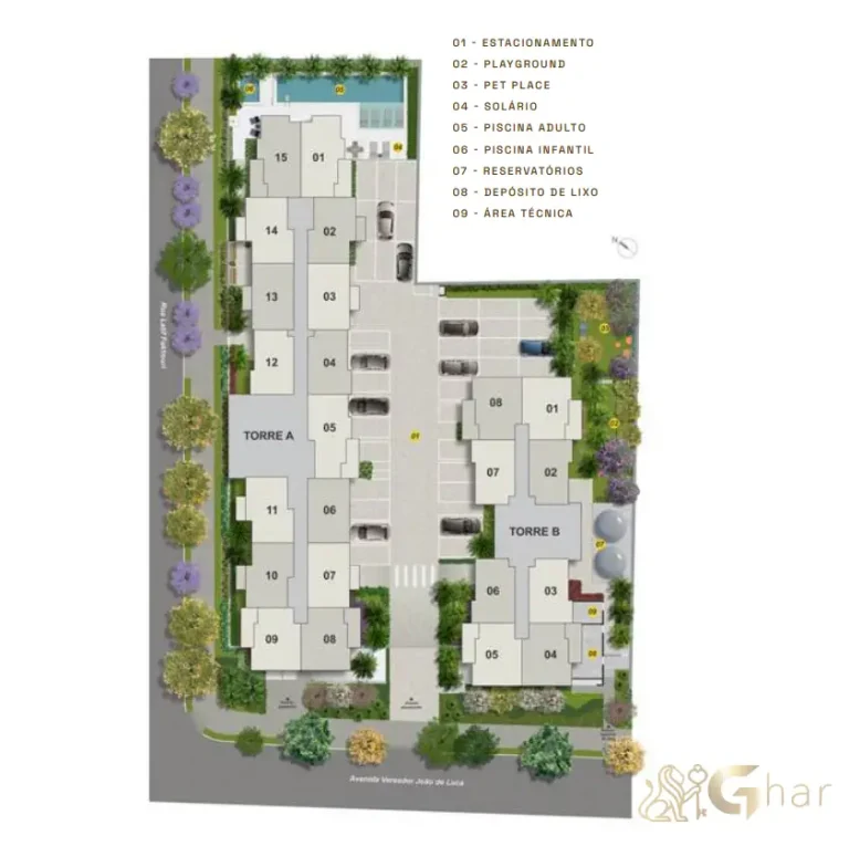 Planta De Implantação Do Pavimento Tipo Máximo Vila Mascote