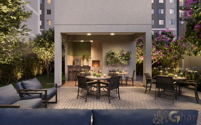 Churrasqueira do condomínio Mérito Belenzinho no bairro do Belém