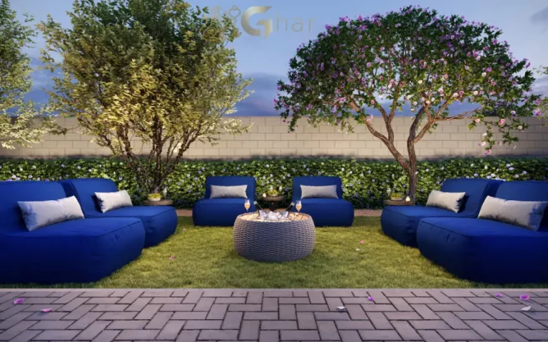 Lounge com lareira do condomínio Mérito Belenzinho no bairro do Belém