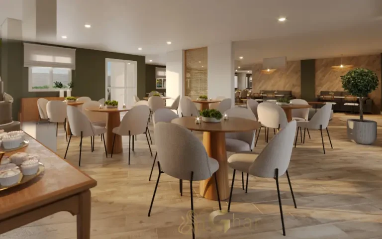 Salão de festas do condomínio Mérito Belenzinho no bairro do Belém