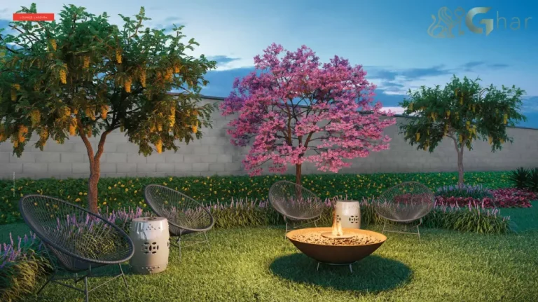 Lounge com lareira no condomínio Mérito João Dias em Santo Amaro