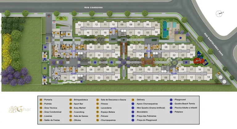 Planta De Implantação Do Lazer Do Condomínio Mérito Lapa Na Lapa