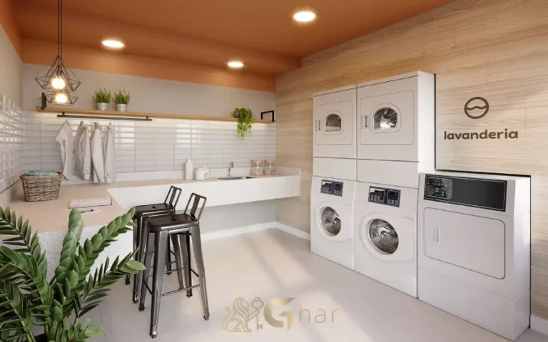 Lavanderia compartilhada do condomínio Mérito Santo Amaro