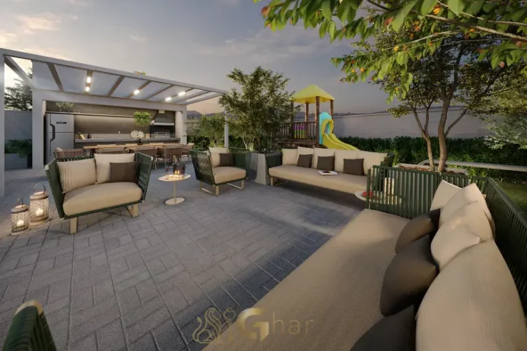 Churrasqueira do condomínio Mirae Bom Retiro em área de lazer completa