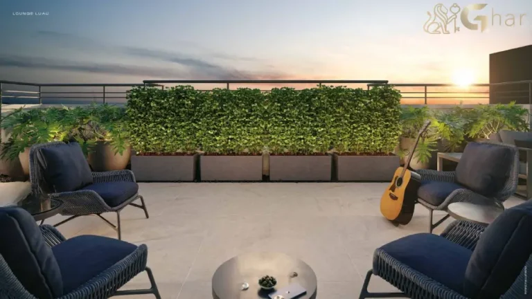 Lounge luau do condomínio Mirae Bom Retiro com ambiente de descanso