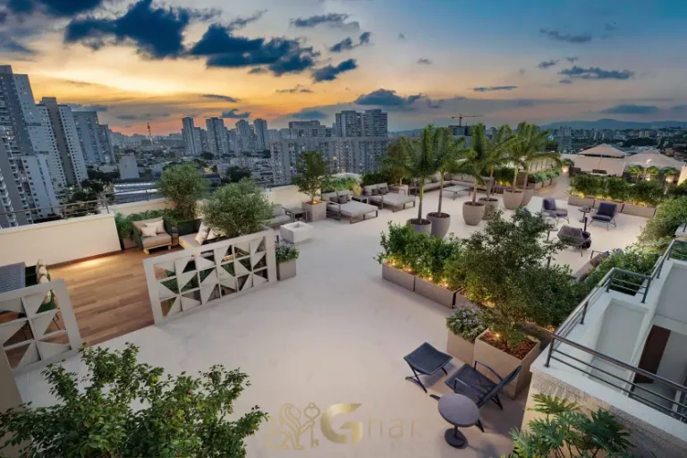 Rooftop mirante lounge do condomínio Mirae Bom Retiro com vista panorâmica