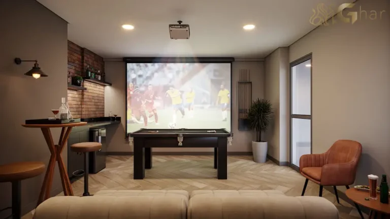 Sport bar do condomínio Mirae Bom Retiro com espaço de entretenimento