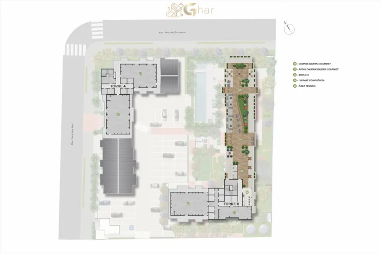 Planta geral de implantação do condomínio Modern Mooca