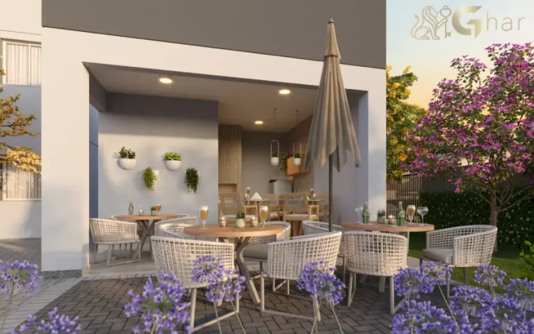 Churrasqueira do condomínio My Sacomã integrada às áreas de lazer no Sacomã