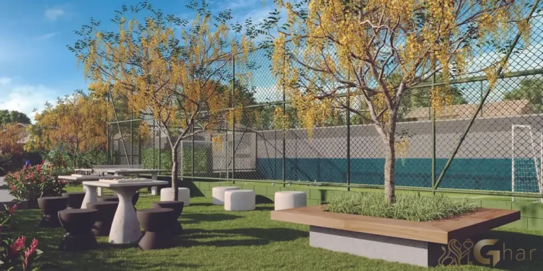 Lounge de jogos do condomínio My Sacomã com área de entretenimento