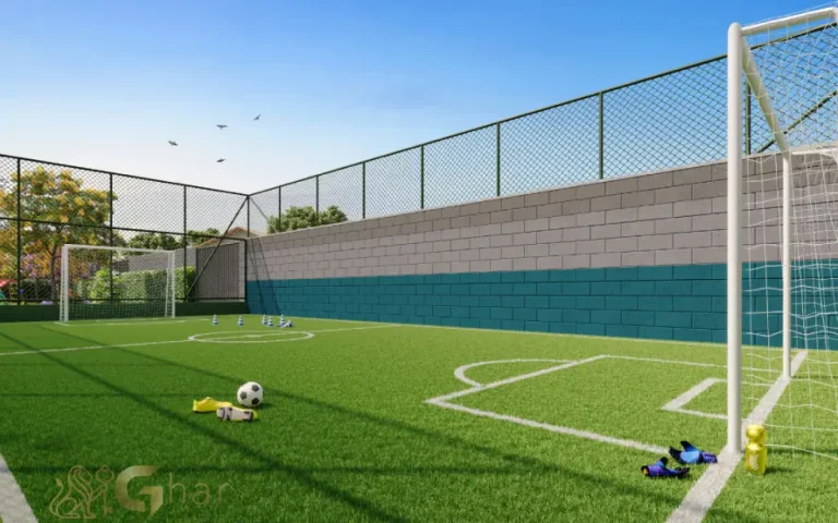 Quadra de grama sintética do condomínio My Sacomã para atividades esportivas