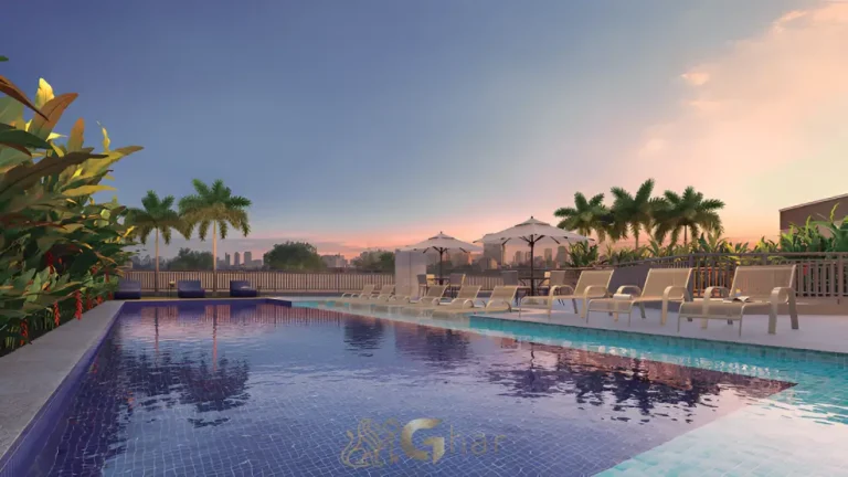 Piscina com deck molhado do condomínio Neo Sacomã na Zona Sul de São Paulo