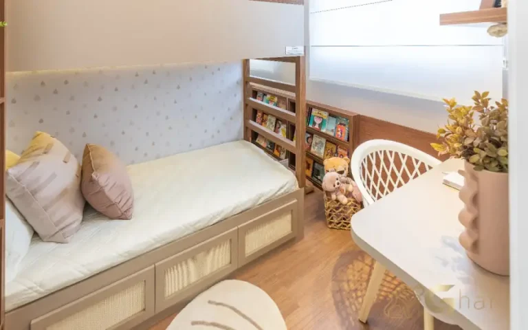 Quarto infantil decorado do Nord Residencial São Miguel com layout funcional