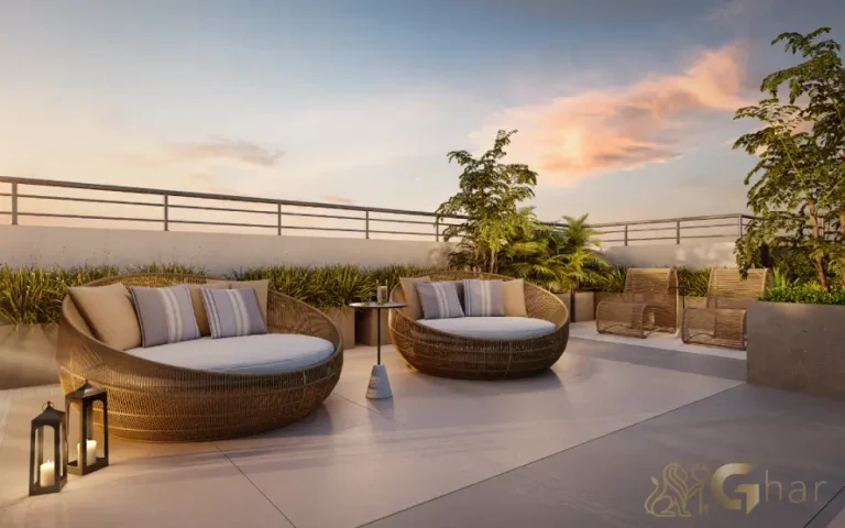 Espaço zen do condomínio Novo Mundo Carrão para relaxamento e descanso