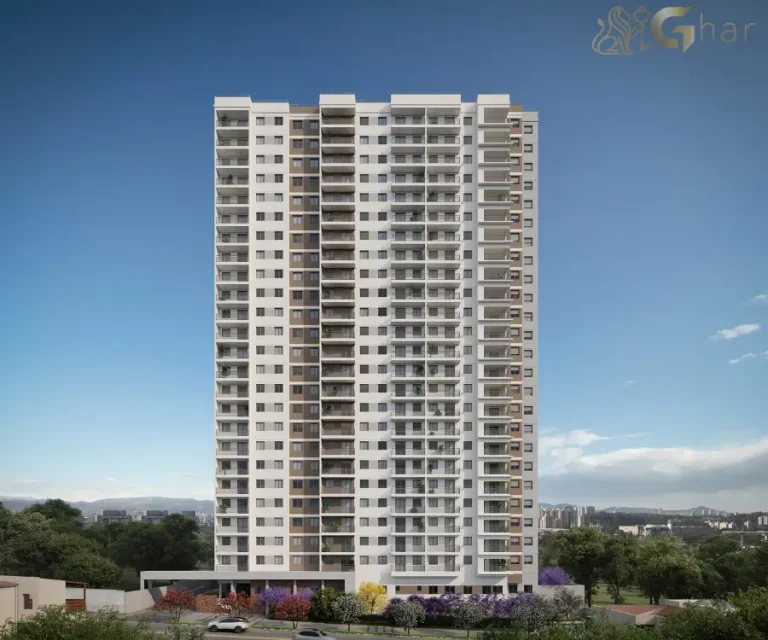 Vista da fachada do condomínio Novo Mundo Carrão com arquitetura moderna