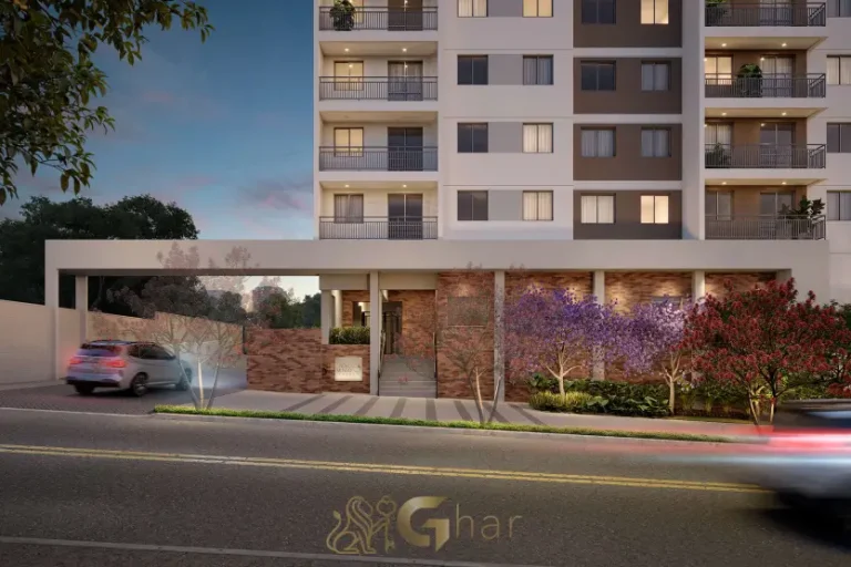 Fachada da portaria do condomínio Novo Mundo Carrão com acesso principal