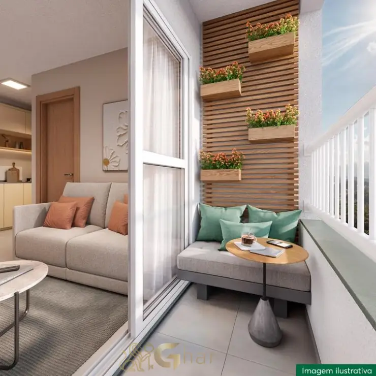 Terraço do apartamento decorado Parque Holandês na Cidade Ademar São Paulo