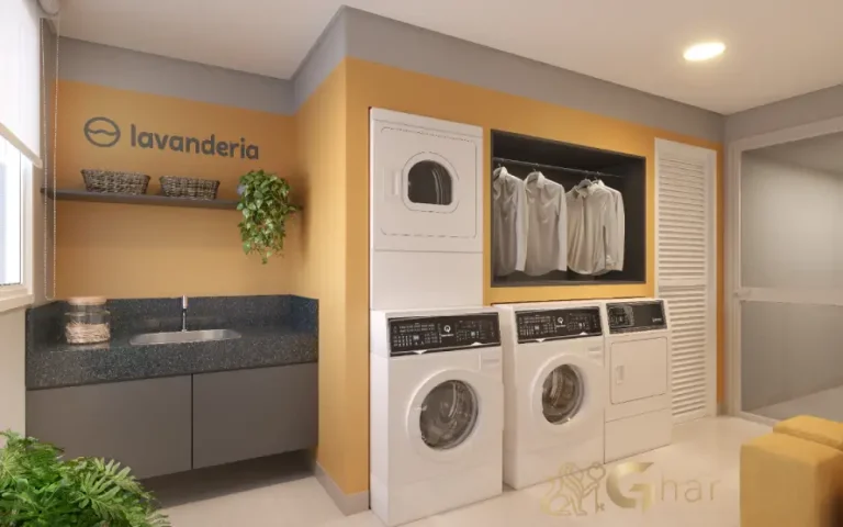 Lavanderia compartilhada do condomínio Praça Santo Antônio em Santo Amaro