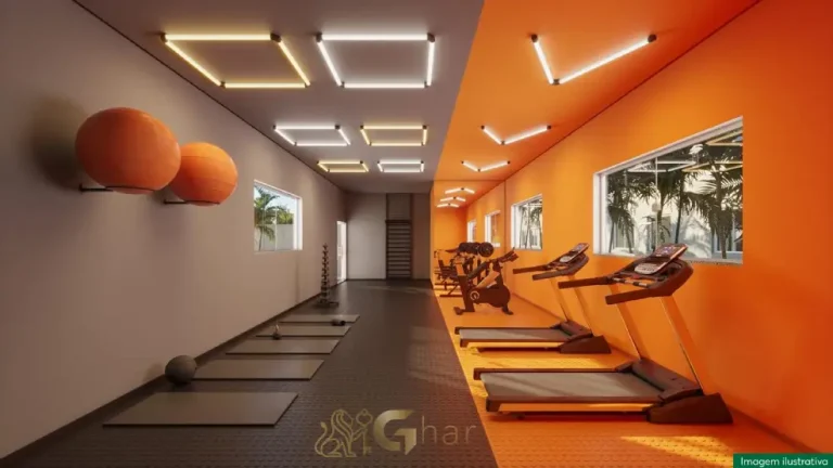 Academia fitness do Residencial Estoril em Interlagos com equipamentos modernos